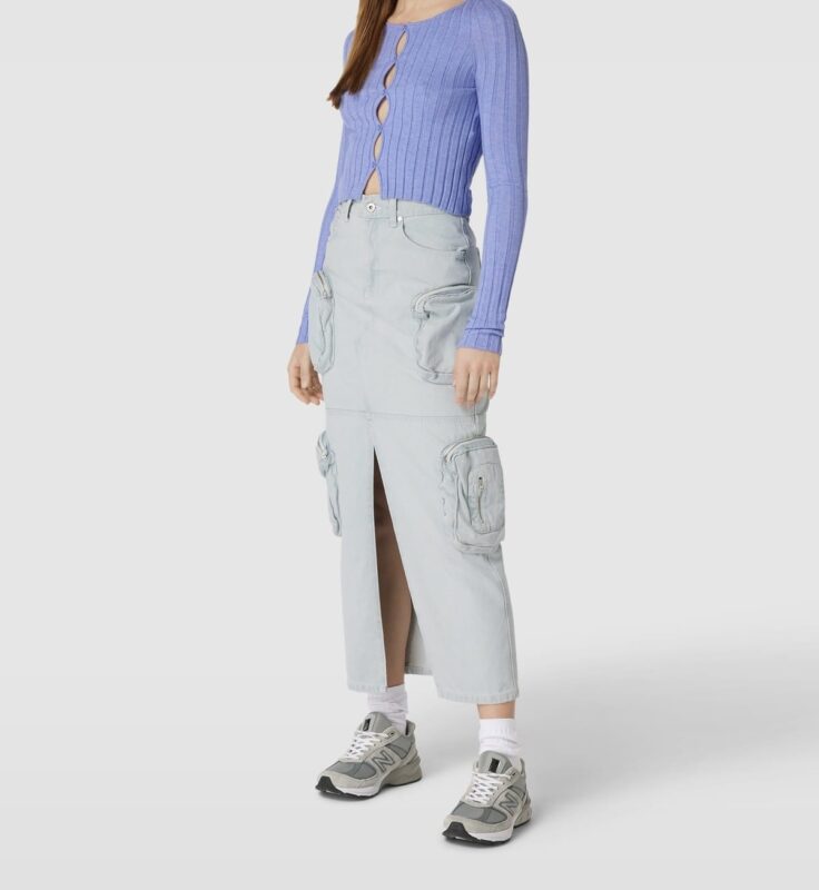 RAGGED STONEWASH COMBAT SKIRT - Image 2